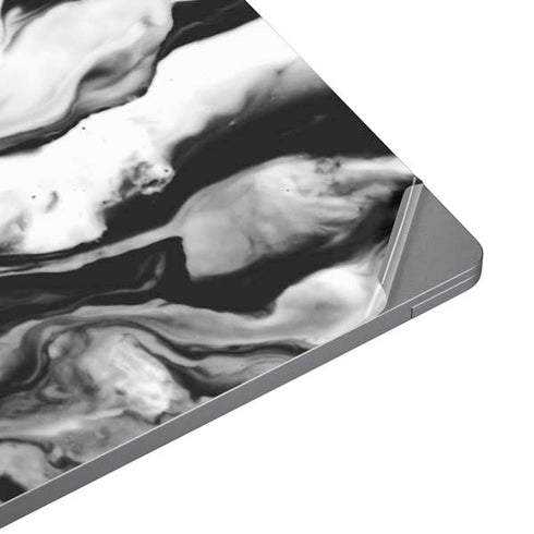 Black and White Marble Ink Universal Laptop 16.6in (13.4 x 9.7in) Skin